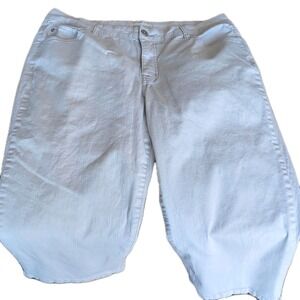 Jones New‎ York Women's White Denim Stretch Capris, Size 16W
